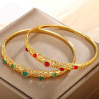 Fortune Jewel Vine Design Alloy Zircon Luck Bracelet Bangle