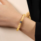 Fortune Jewel Topaz Beads Om Mani Padme Hum Fortune Bracelet