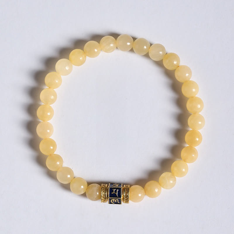 Fortune Jewel Topaz Beads Om Mani Padme Hum Fortune Bracelet