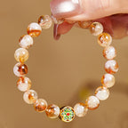 Fortune Jewel 999 Sterling Silver Om Mani Padme Hum Citrine Protection Bracelet