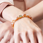 Fortune Jewel 999 Sterling Silver Om Mani Padme Hum Citrine Protection Bracelet