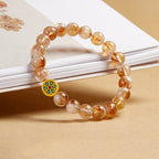 Fortune Jewel 999 Sterling Silver Om Mani Padme Hum Citrine Protection Bracelet