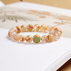 Fortune Jewel 999 Sterling Silver Om Mani Padme Hum Citrine Protection Bracelet