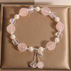 Fortune Jewel Natural Pink Crystal Pearl Self-acceptance Bracelet
