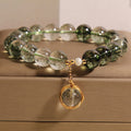 Fortune Jewel Natural Green Phantom Crystal Lucky Bracelet