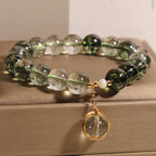 Fortune Jewel Natural Green Phantom Crystal Lucky Bracelet