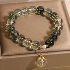 Fortune Jewel Natural Green Phantom Crystal Lucky Bracelet