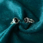 Fortune Jewel 925 Sterling Silver Handmade Black Onyx Fortune Adjustable Ring