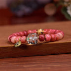 Fortune Jewel Tibetan Camel Bone Red Agate Luck Bracelet