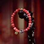 Fortune Jewel Tibetan Camel Bone Red Agate Luck Bracelet