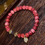 Fortune Jewel Tibetan Camel Bone Red Agate Luck Bracelet