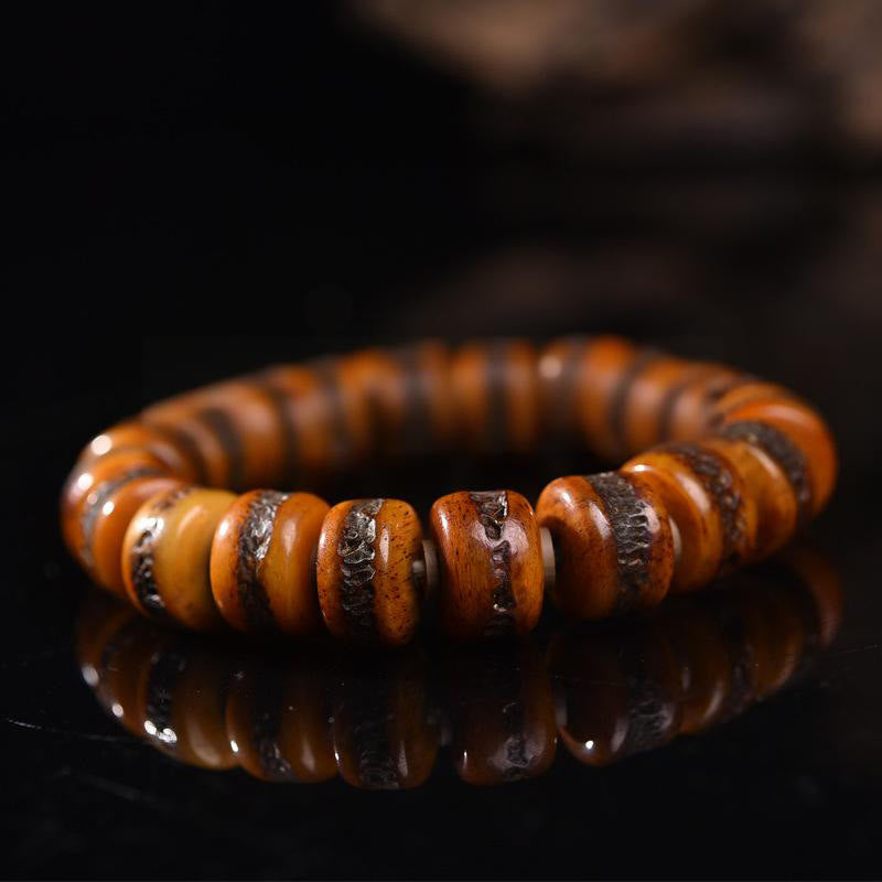 Fortune Jewel Vintage Tibetan Bone Beads Skull Balance Bracelet