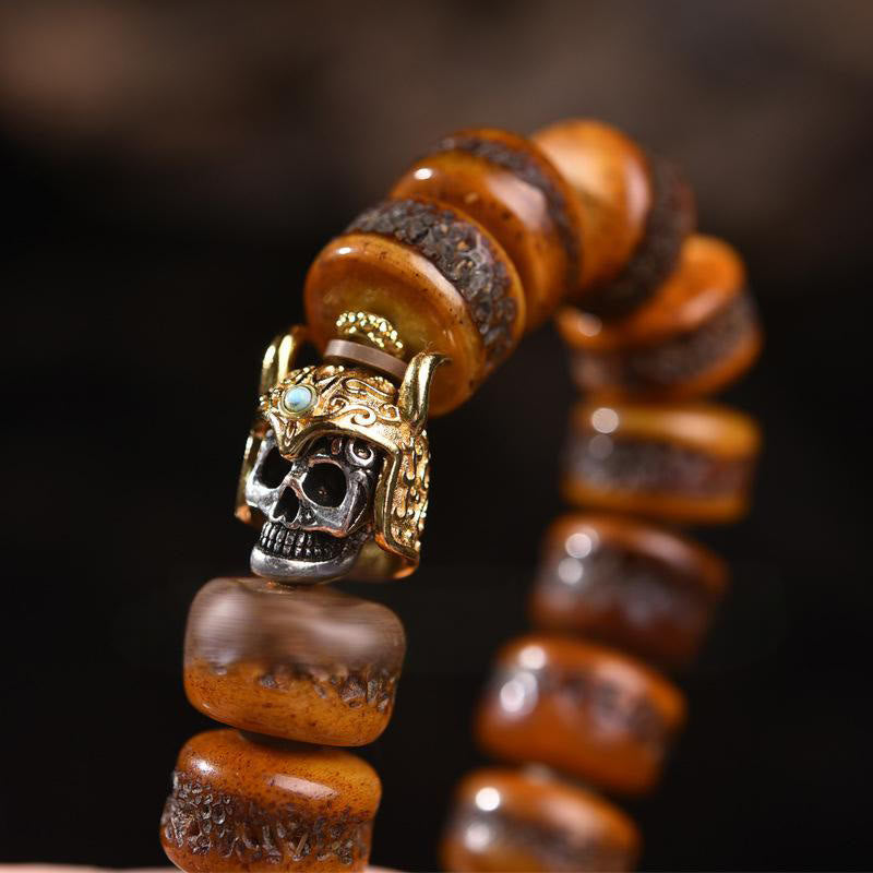 Fortune Jewel Vintage Tibetan Bone Beads Skull Balance Bracelet