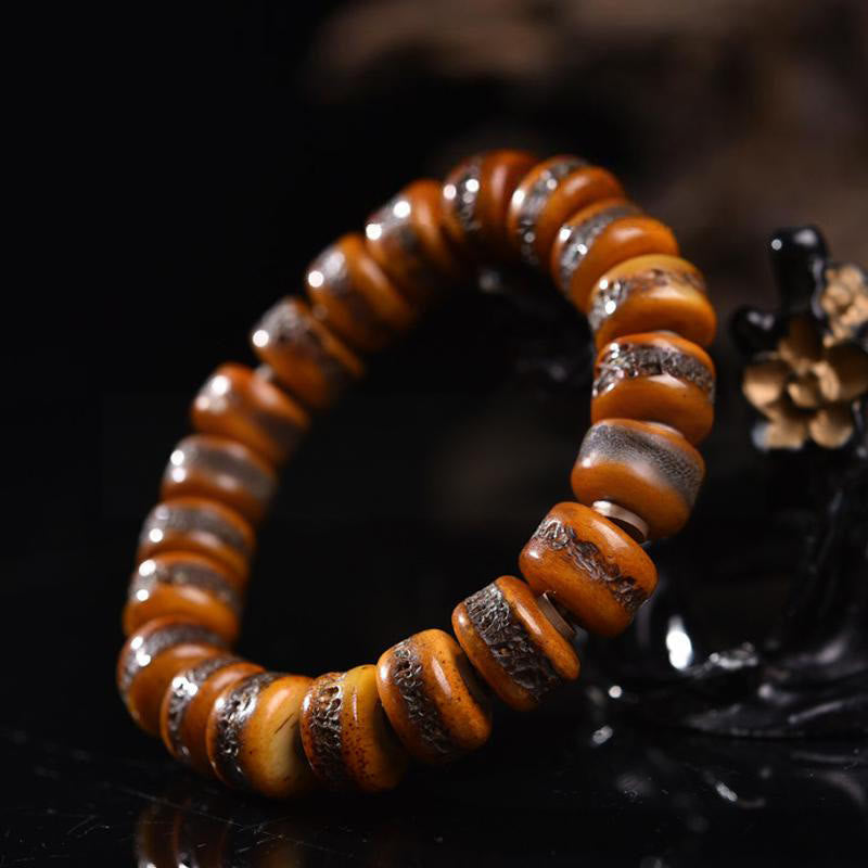 Fortune Jewel Vintage Tibetan Bone Beads Skull Balance Bracelet