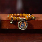 Fortune Jewel Vintage Tibetan Bone Beads Braided Rope Positive Balance Bracelet