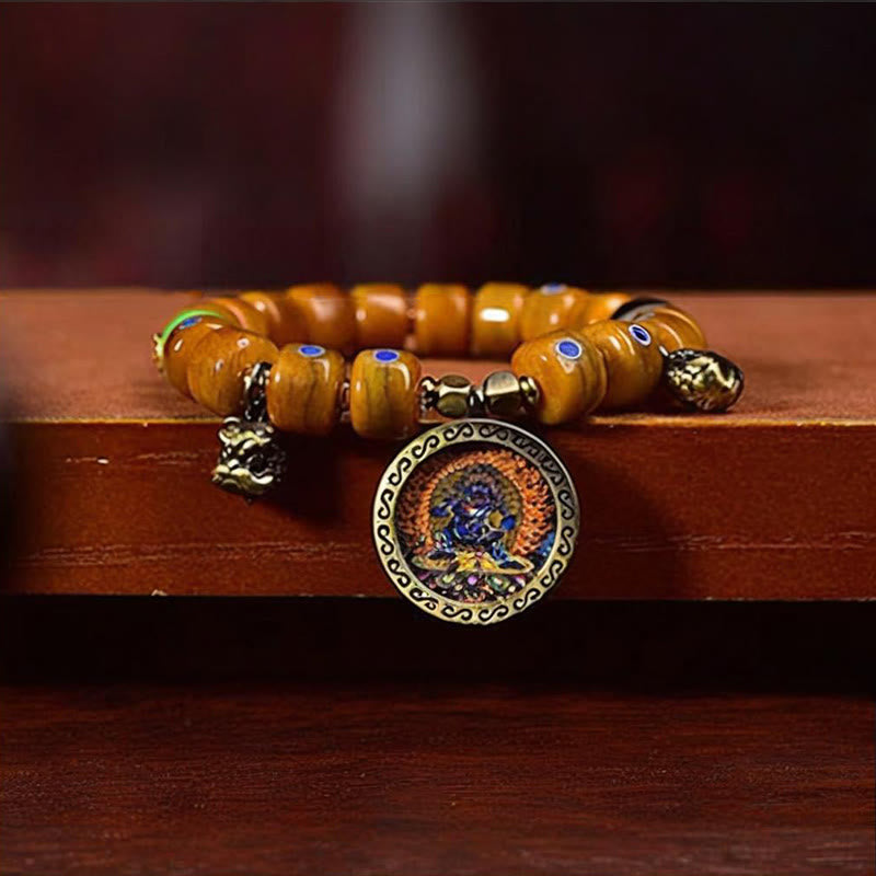 Fortune Jewel Vintage Tibetan Bone Beads Braided Rope Positive Balance Bracelet