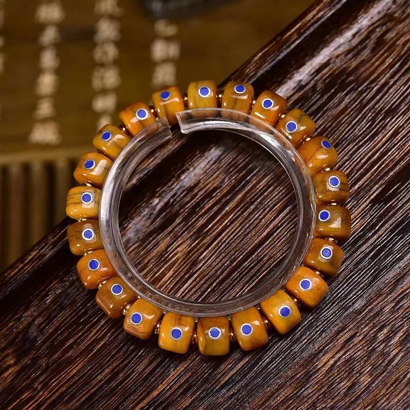 Fortune Jewel Vintage Tibetan Bone Beads Braided Rope Positive Balance Bracelet