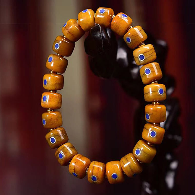 Fortune Jewel Vintage Tibetan Bone Beads Braided Rope Positive Balance Bracelet