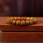 Fortune Jewel Vintage Tibetan Bone Beads Braided Rope Positive Balance Bracelet