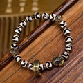 Fortune Jewel Vintage Tibetan Dzi Bead Om Mani Padme Hum Blessings Bracelet