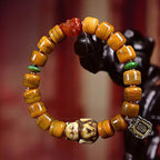 Fortune Jewel Vintage Tibetan Bone Beads Dzi Bead Cute Fox Balance Bracelet