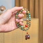 Fortune Jewel Colorful Bodhi Seed Harmony Double Wrap Bracelet