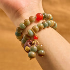 Fortune Jewel Colorful Bodhi Seed Harmony Double Wrap Bracelet