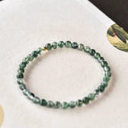 Fortune Jewel Moss Agate Lucky Bead Soothing Bracelet