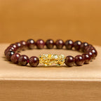 Fortune Jewel Natural Garnet Beads PiXiu Protection Bracelet