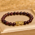 Fortune Jewel Natural Garnet Beads PiXiu Protection Bracelet