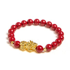 Fortune Jewel Cinnabar PiXiu Calm Blessing Bracelet