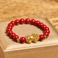 Fortune Jewel Cinnabar PiXiu Calm Blessing Bracelet