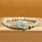 Fortune Jewel Natural Green Jade PiXiu Carved Luck Bracelet