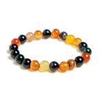 Fortune Jewel Natural Colorful Chalcedony Agate Harmony Bracelet