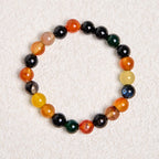 Fortune Jewel Natural Colorful Chalcedony Agate Harmony Bracelet