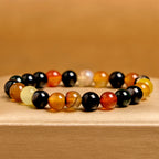 Fortune Jewel Natural Colorful Chalcedony Agate Harmony Bracelet