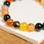 Fortune Jewel Natural Colorful Chalcedony Agate Harmony Bracelet