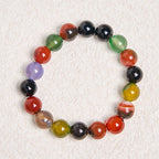 Fortune Jewel Natural Colorful Chalcedony Agate Harmony Bracelet