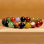 Fortune Jewel Natural Colorful Chalcedony Agate Harmony Bracelet