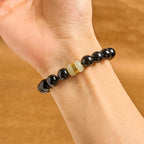 Fortune Jewel Natural Black Onyx Jade Support Bracelet