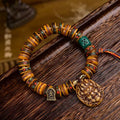 Fortune Jewel Tibetan Camel Bone Dice Tassel Protection Bracelet