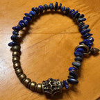 Fortune Jewel Vintage Irregular Shape Design Lazurite Positive Bracelet