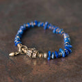 Fortune Jewel Vintage Irregular Shape Design Lazurite Positive Bracelet