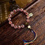Buddha Stones Tibetan Zakiram Red Agate Confidence Bracelet