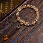 Fortune Jewel Tibetan Camel Bone Garuda Carved Protection Tassel Bracelet