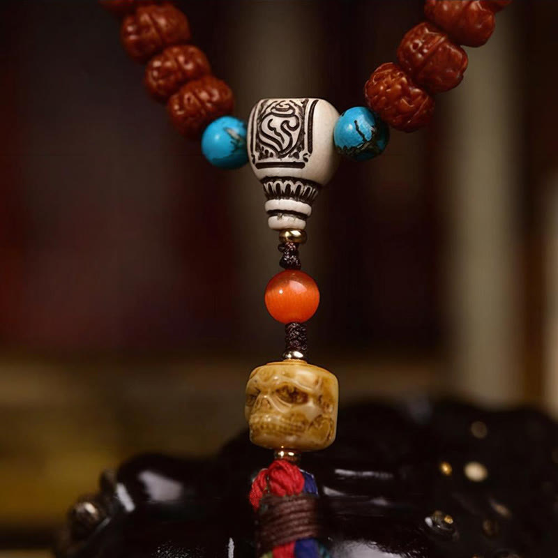 Fortune Jewel 108 Beads Rudraksha Bodhi Seed Wealth Tassel Mala