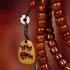Fortune Jewel Tibet 108 Beads Bone Beads Dzi Bead Strength Mala