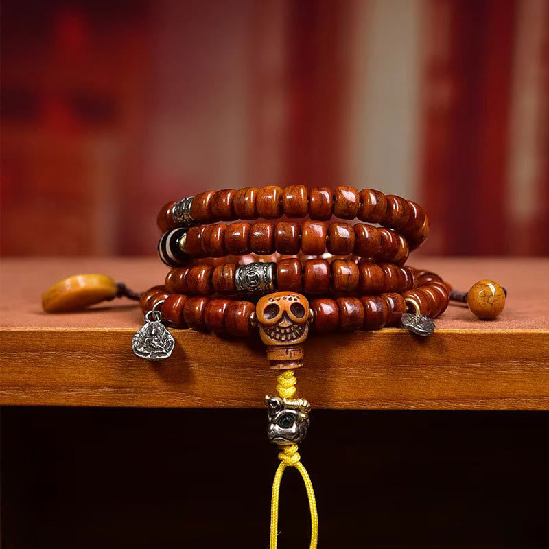 Fortune Jewel Tibet 108 Beads Bone Beads Dzi Bead Strength Mala