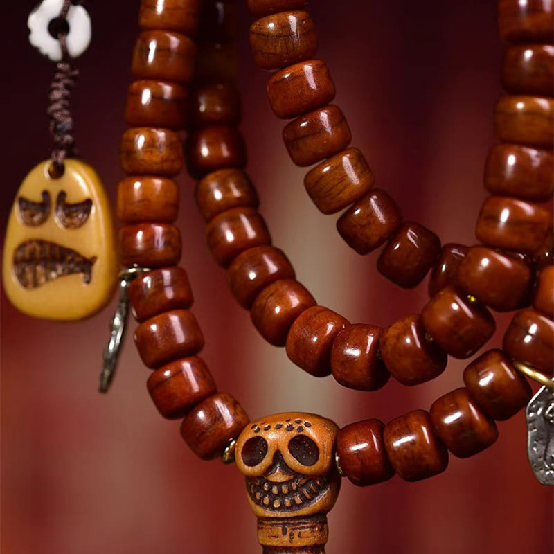 Fortune Jewel Tibet 108 Beads Bone Beads Dzi Bead Strength Mala