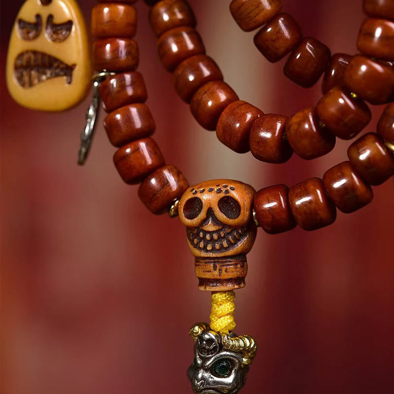 Fortune Jewel Tibet 108 Beads Bone Beads Dzi Bead Strength Mala